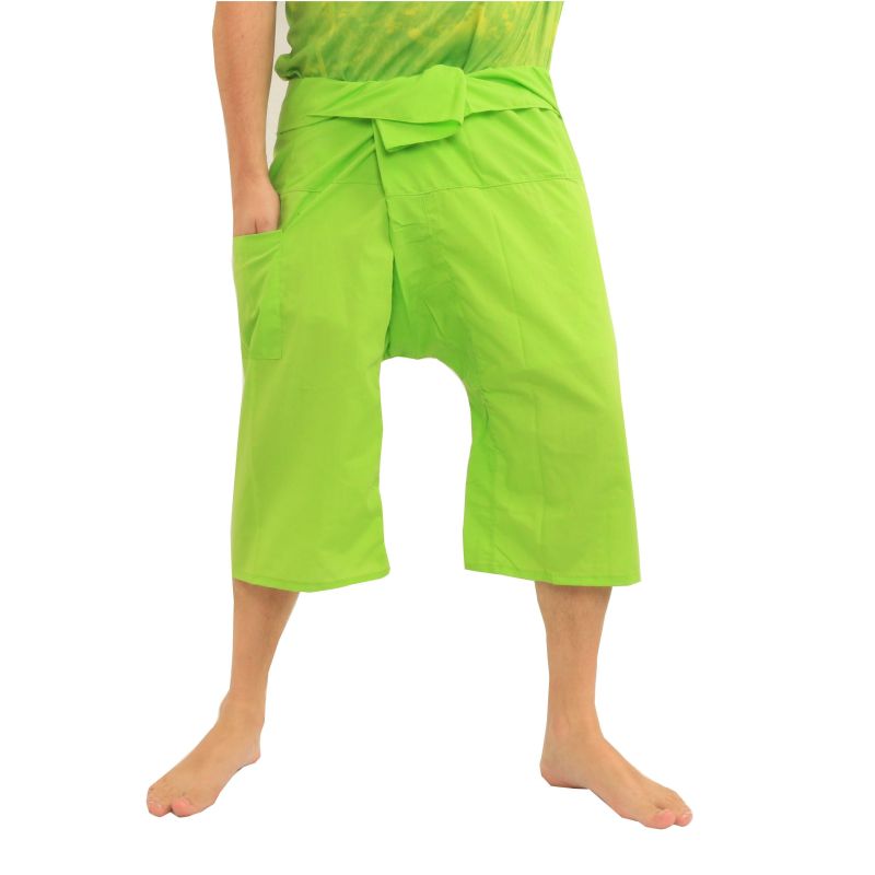 Thai Fischerhose Shorts aus Viskose in vielen Farben