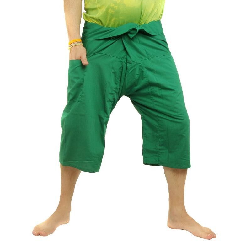 Thai Fischerhose Shorts aus Viskose in vielen Farben