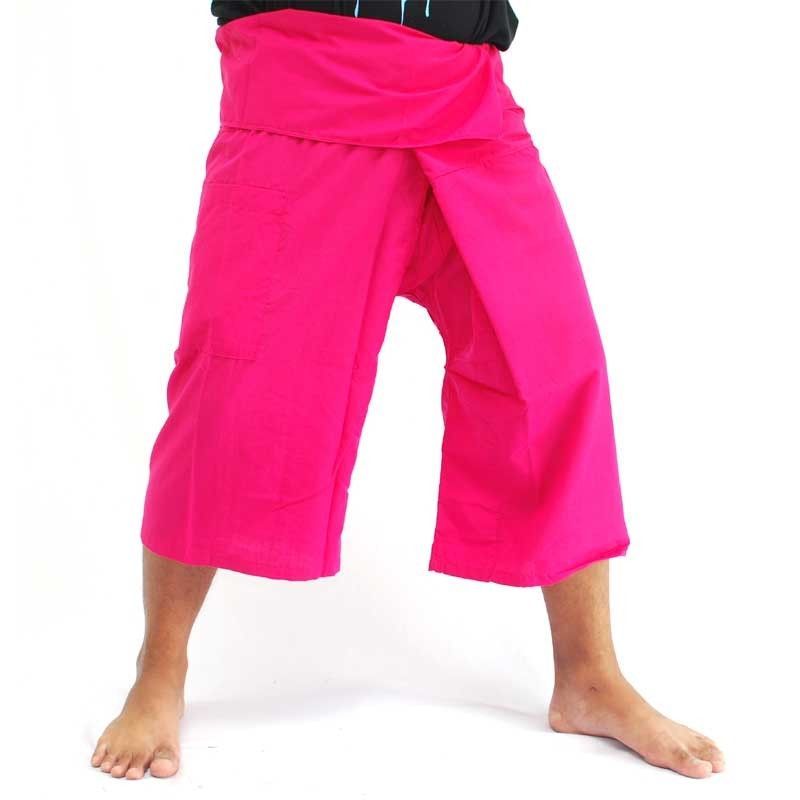 Thai Fischerhose Shorts aus Viskose in vielen Farben