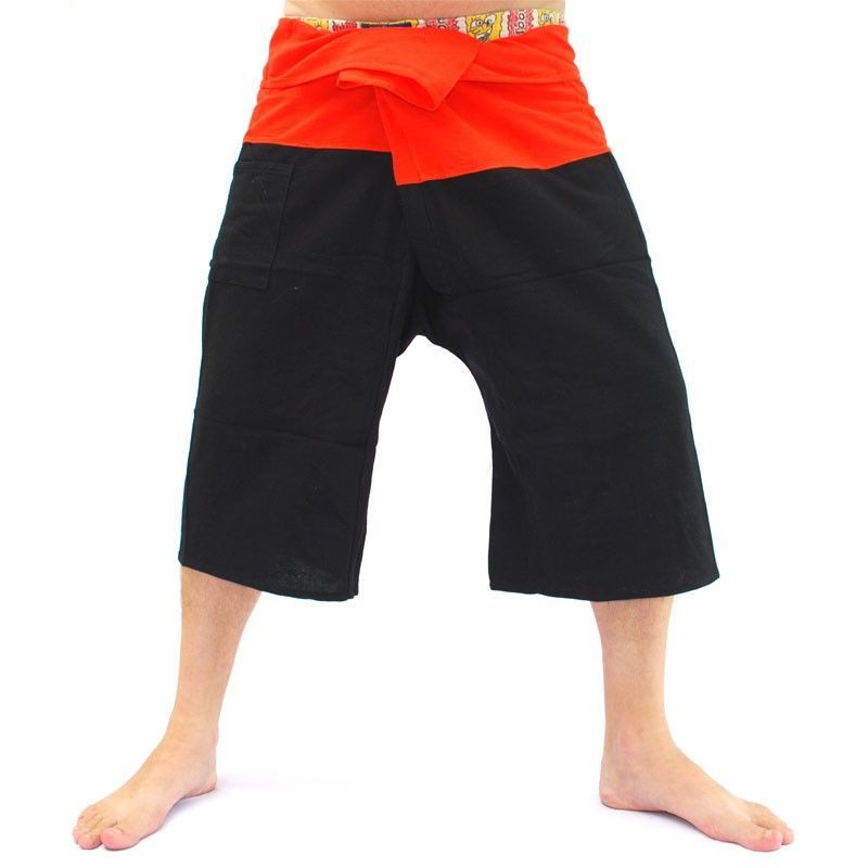 3/5 Pantalon de pêcheur thaïlandais - bicolore - coton