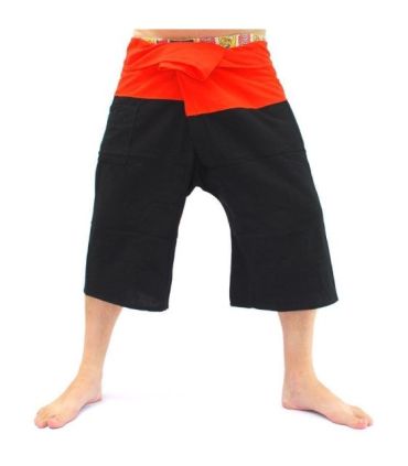 3/5 Pantalon de pêcheur thaïlandais - bicolore - coton