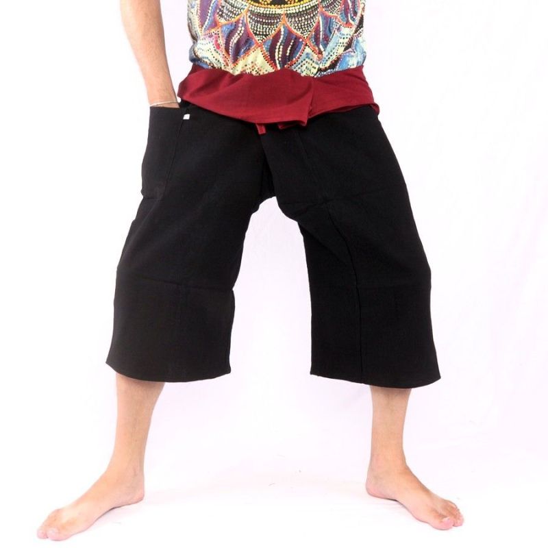 3/5 Pantalon de pêcheur thaïlandais - bicolore - coton