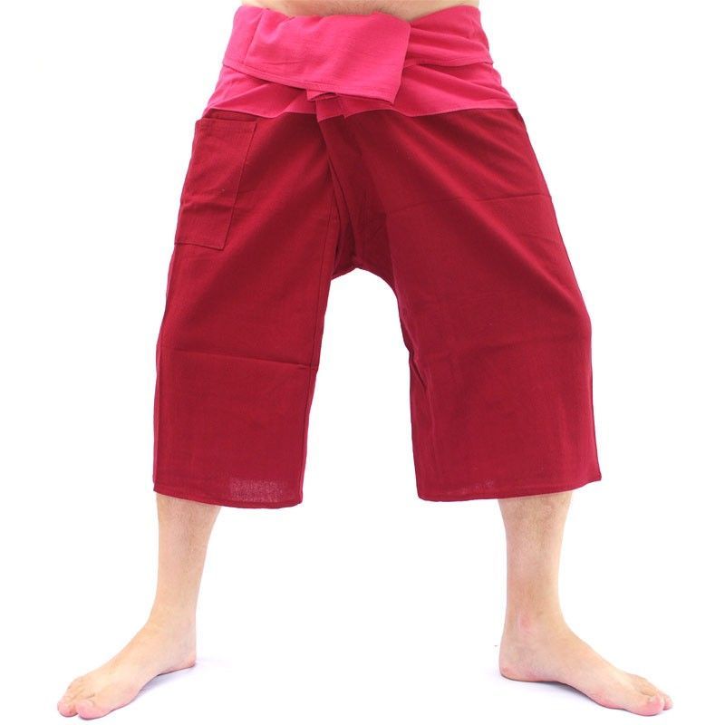 3/5 Pantalon de pêcheur thaïlandais - bicolore - coton