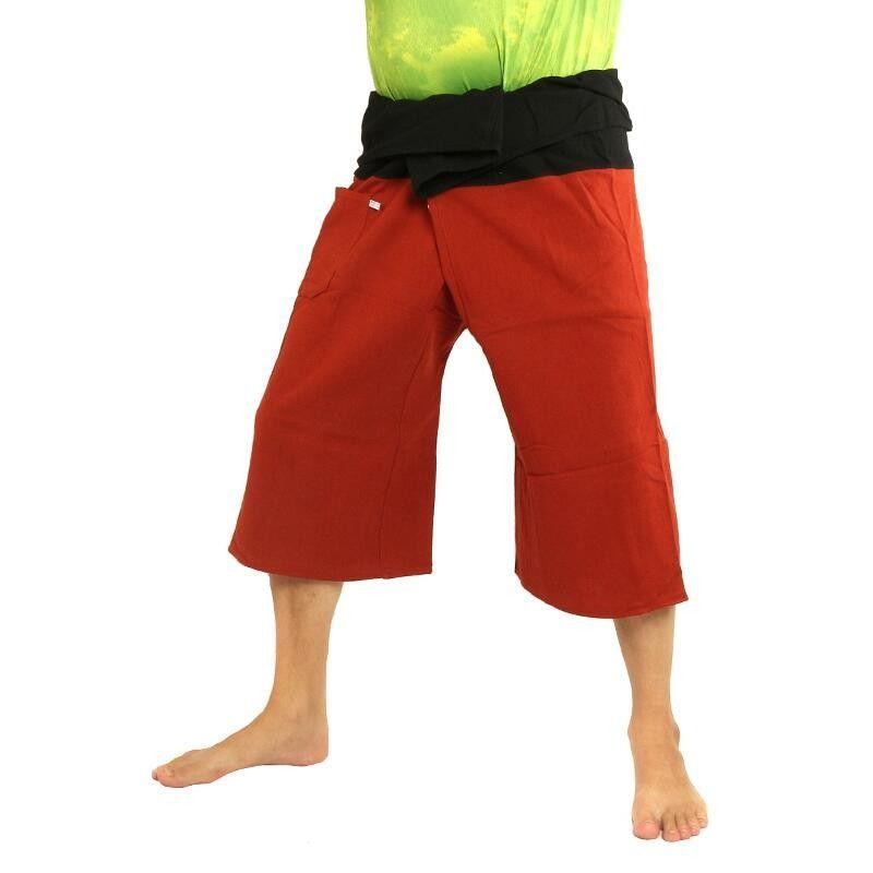 3/5 Thai fisherman pants - two-tone - cotton