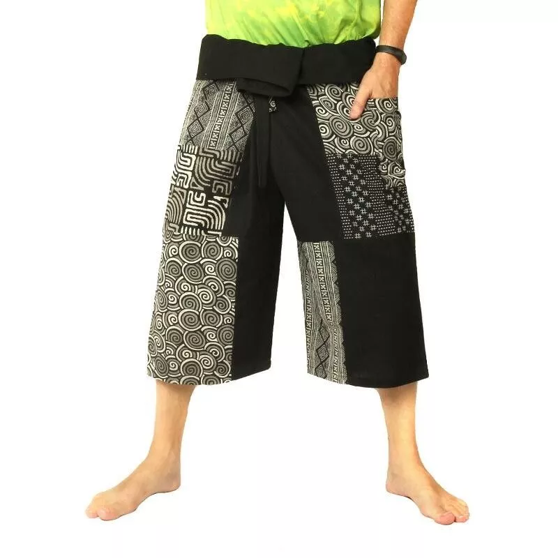 Court pantalon de pêcheur thaïlandais patchwork short