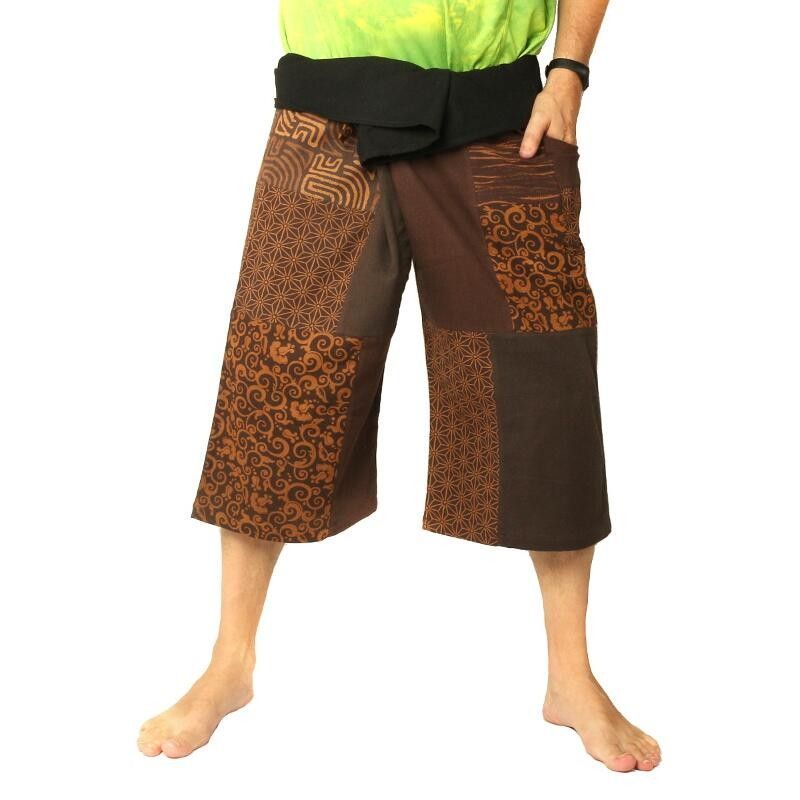 Court pantalon de pêcheur thaïlandais patchwork short