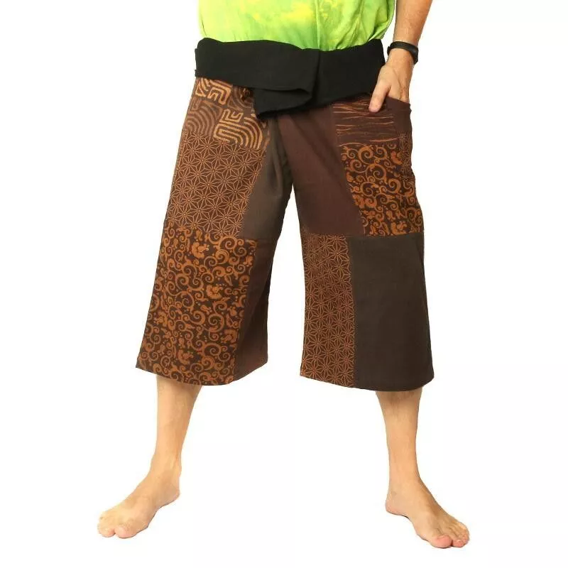 Court pantalon de pêcheur thaïlandais patchwork short