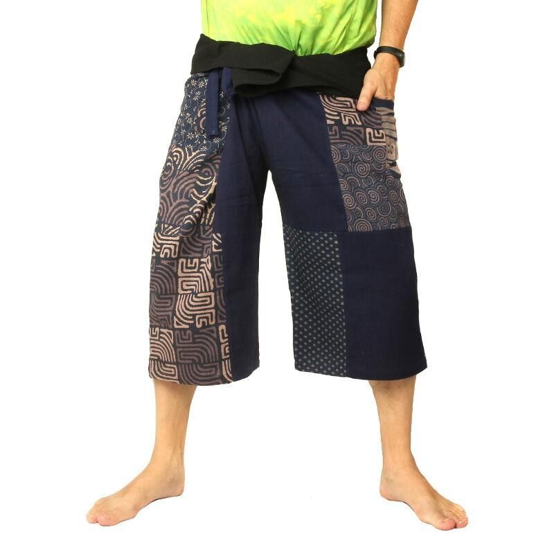 Court pantalon de pêcheur thaïlandais patchwork short