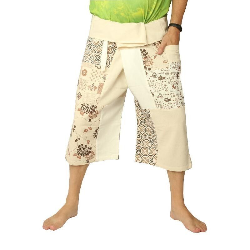 Court pantalon de pêcheur thaïlandais patchwork short