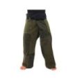 Pantalones de pescador tailandeses de retazos, talla M.