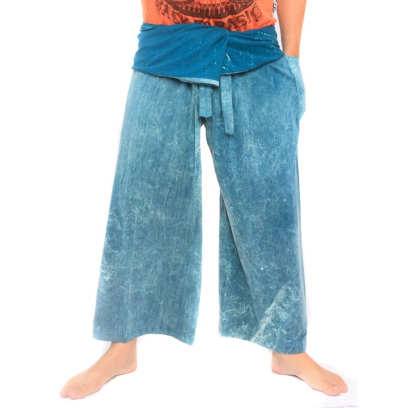 Thai fishing pants trousers stone washed