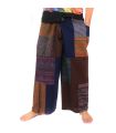 Fait à la main thaïlandais Wrap Pantalon / Patchwork Pantalon de pêcheur de Chiang Mai | Conception unique