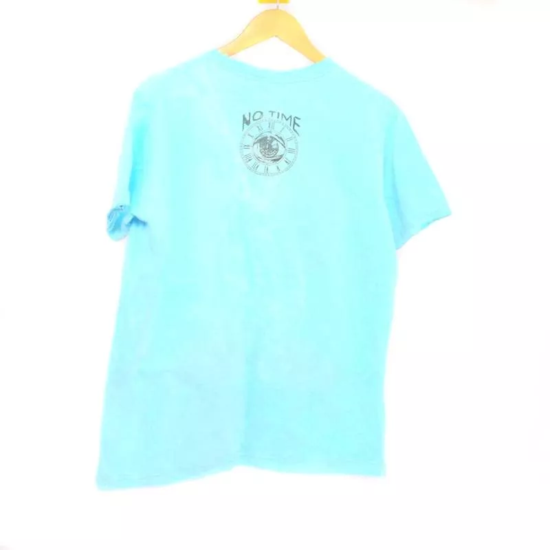 "No Time" Mushroom T-Shirt Size M Stonewashed
