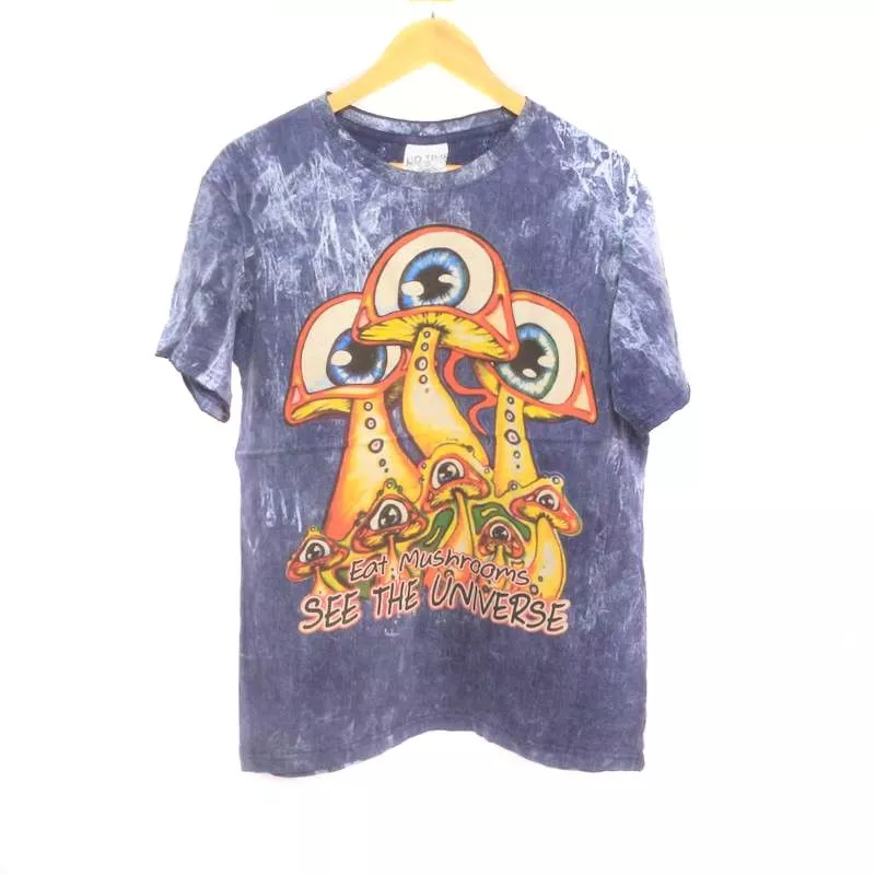 T-Shirt "No Time" Champignon Taille M Stonewashed
