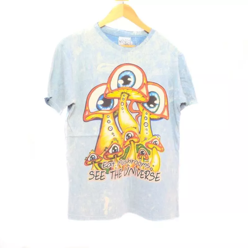 T-Shirt "No Time" Champignon Taille M Stonewashed