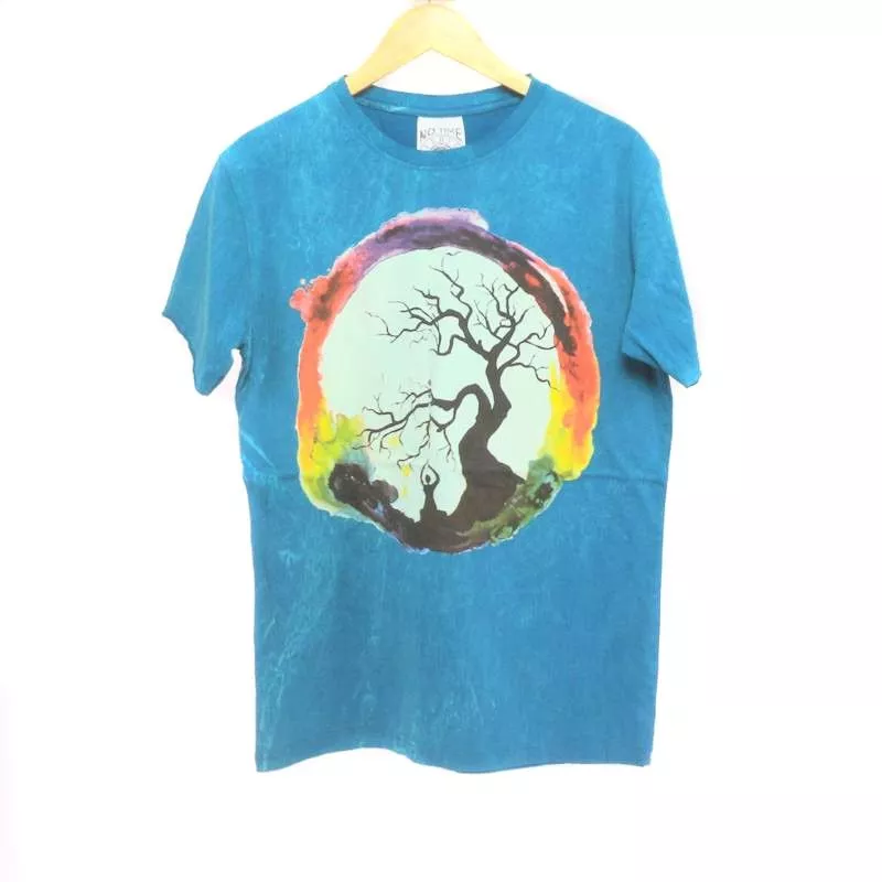 "No Time" T-Shirt Baum Größe M Stonewashed