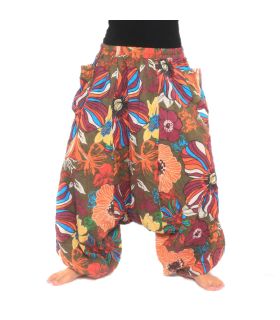 Pantalon sarouel - motif floral