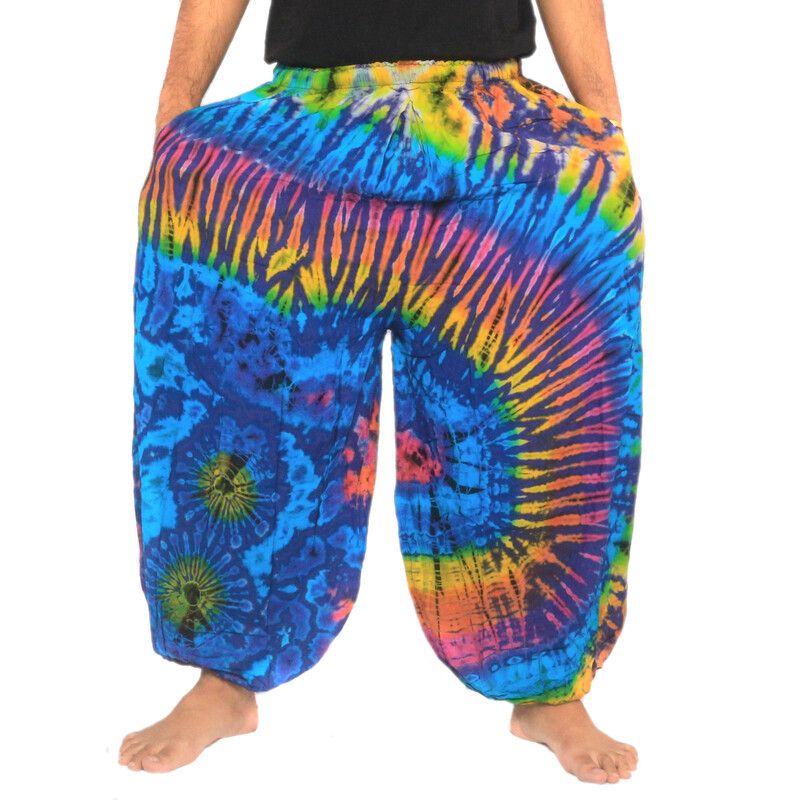 Weite Ballonhose, Pumphose, Batikhose Rayon