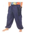 Pantalons hippie thaïlandais pour la ligature Application ethno du coton lourd