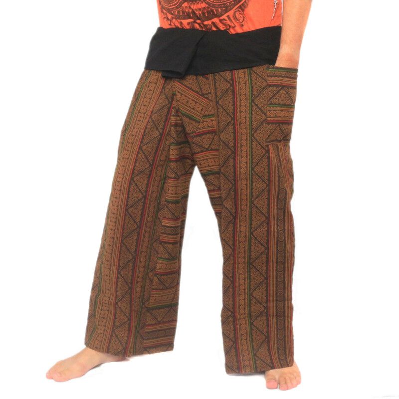 Pantalon de pêcheur thaïlandais de Chiang Mai, en coton lourd