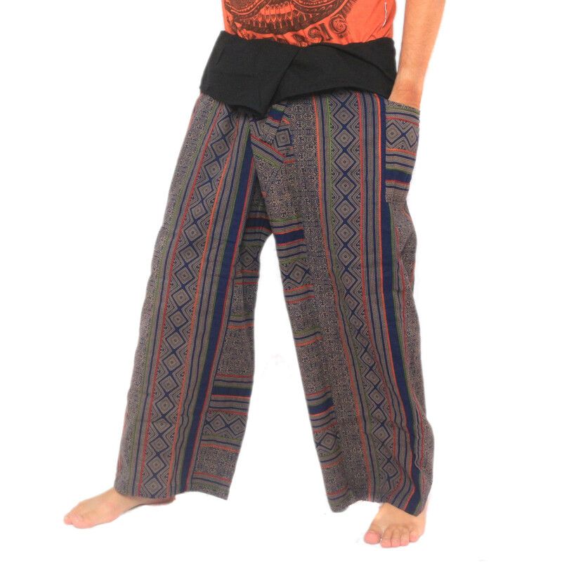 Pantalon de pêcheur thaïlandais de Chiang Mai, en coton lourd