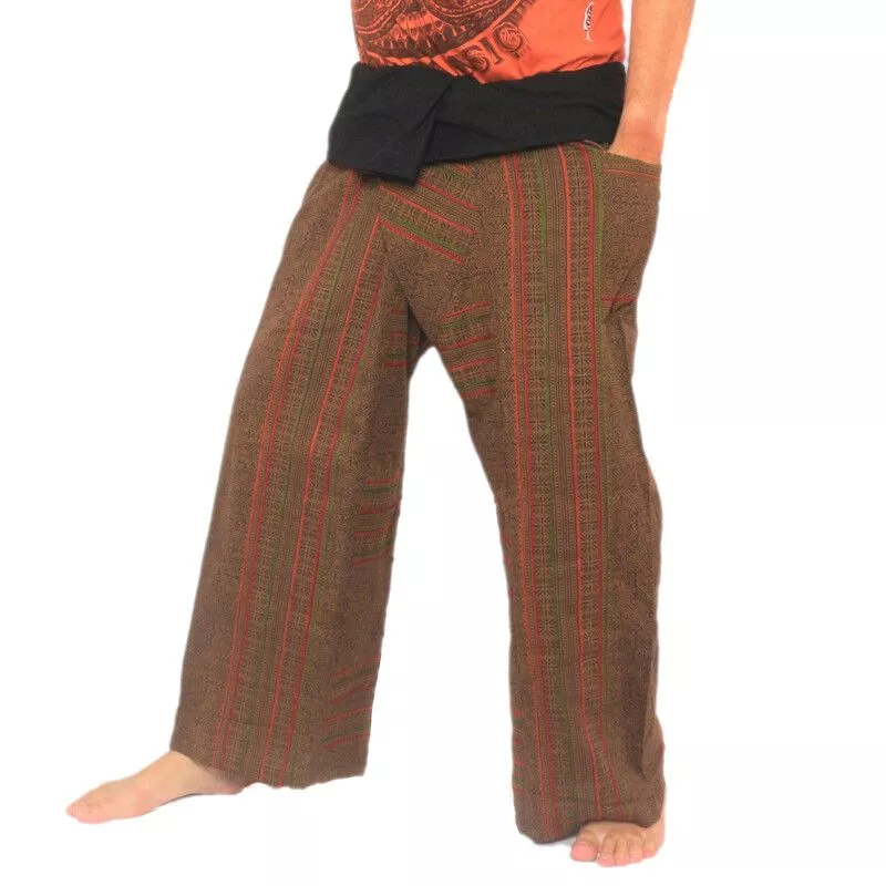 Pantalon de pêcheur thaïlandais de Chiang Mai, en coton lourd