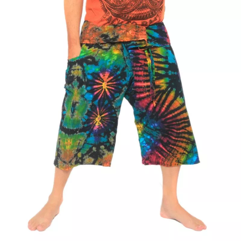 Pantalon 3/4 de pêcheur thaïlandais en coton batik
