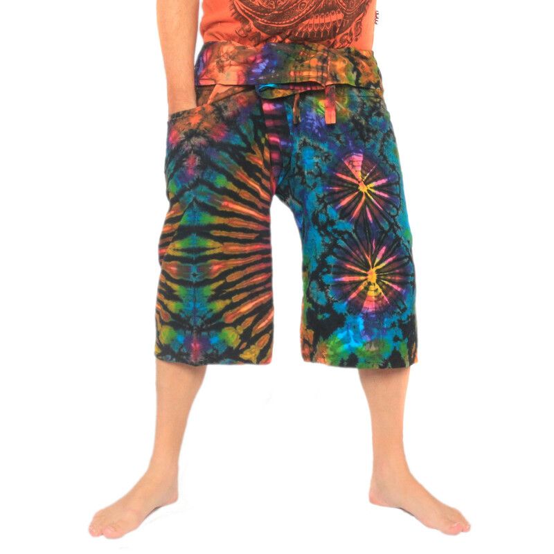 Pantalon 3/4 de pêcheur thaïlandais en coton batik