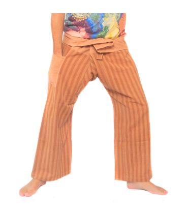 copy of Pantalon de pêcheur thaïlandais tissé à la main - couleurs naturelles