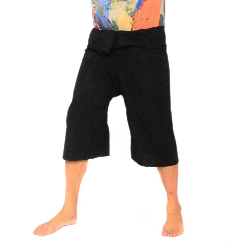 Thai Fischerhose Shorts aus Viskose in vielen Farben