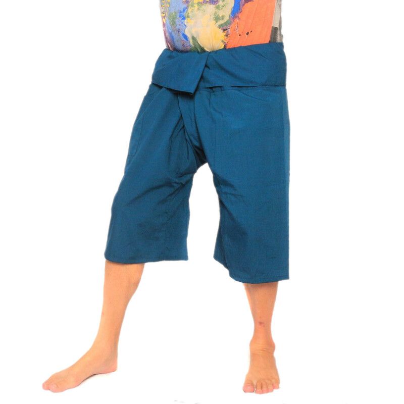 Thai Fischerhose Shorts aus Viskose in vielen Farben