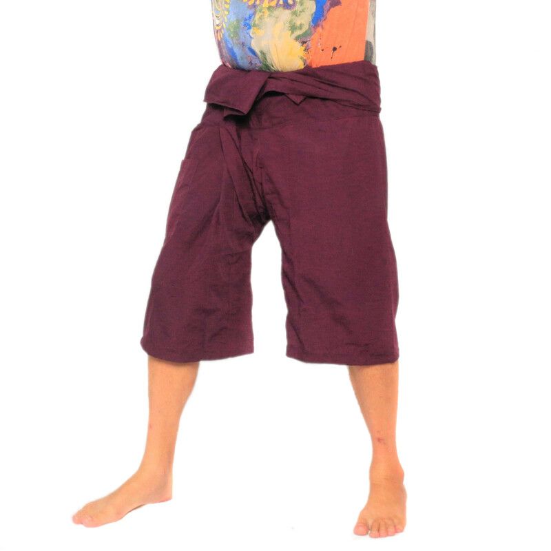Thai Fischerhose Shorts aus Viskose in vielen Farben