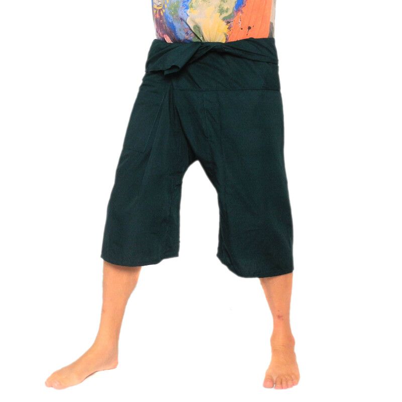Thai Fischerhose Shorts aus Viskose in vielen Farben