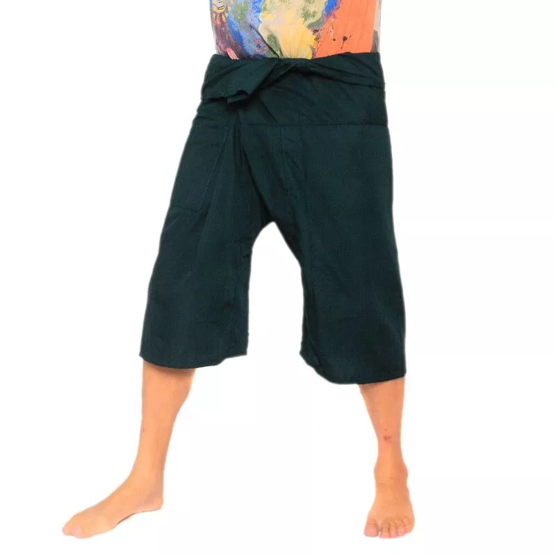 Thai Fischerhose Shorts aus Viskose in vielen Farben