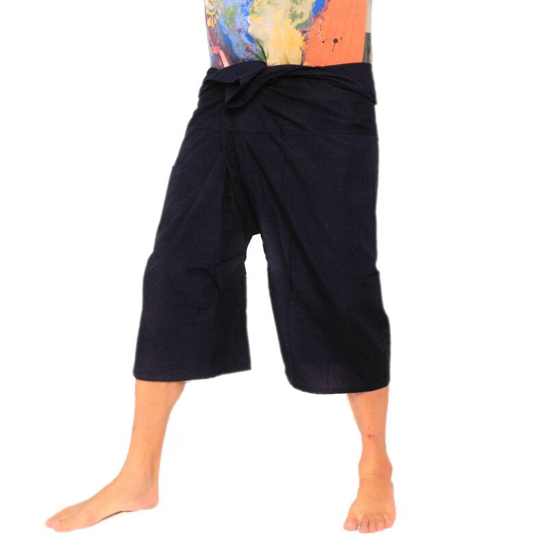 Thai Fischerhose Shorts aus Viskose in vielen Farben