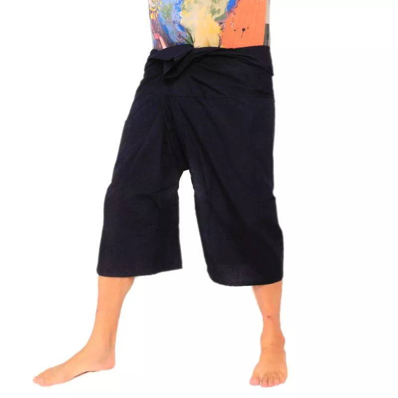 Thai Fischerhose Shorts aus Viskose in vielen Farben