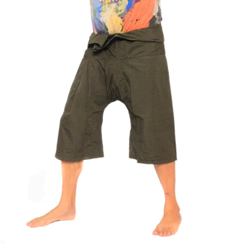 Thai Fischerhose Shorts aus Viskose in vielen Farben
