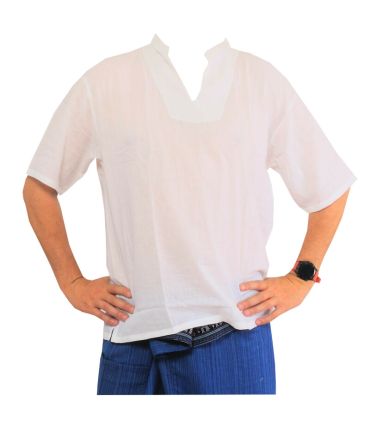 Razia Fashion - Light Thai summer cotton T-shirt white size XL