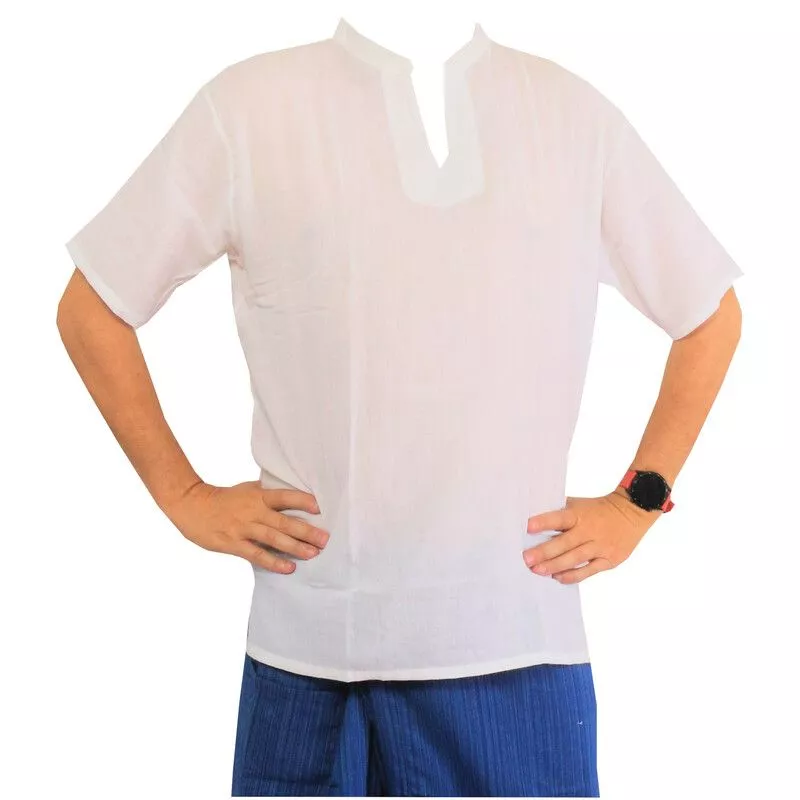 Razia Fashion - Light Thai summer cotton T-shirt white size XXL