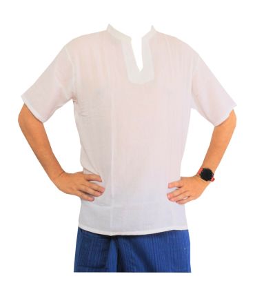 Razia Fashion - Light Thai summer cotton T-shirt white size XXL