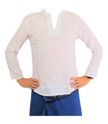 Thai cotton shirt white size M