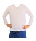 Camisa casual tailandesa de algodón blanco talla L