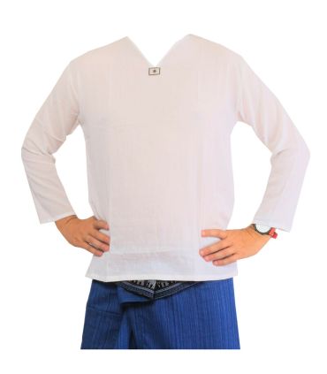 Thai cotton shirt white size L