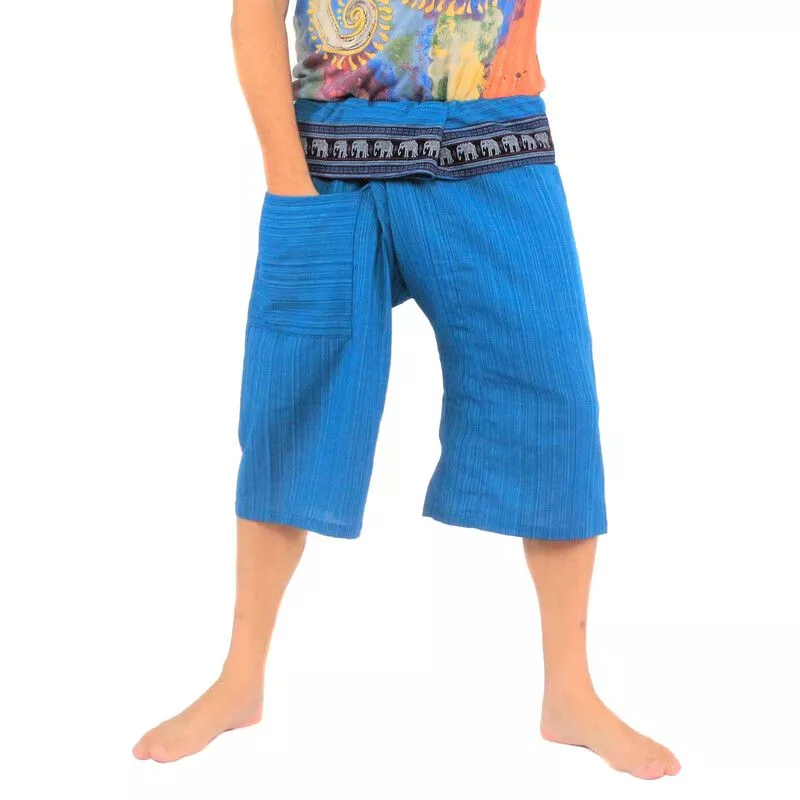 Pantalon 3/4 de pêcheur thaïlandais - coton anthracite