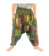 Pantalon Aladdin en 100% coton - design patchwork Om stonewash