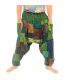 Pantalon Aladdin en 100% coton - design patchwork Om stonewash