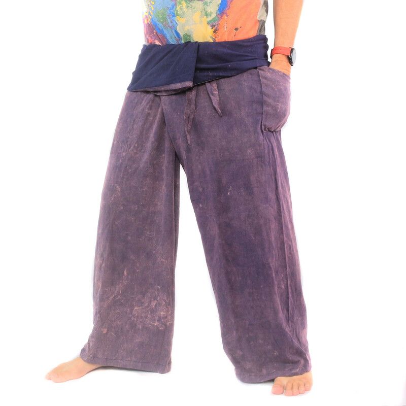 Thai Fisherman Pants "Stone Washed" XL - Soft and Stretchy Cotton for Maximum Comfort