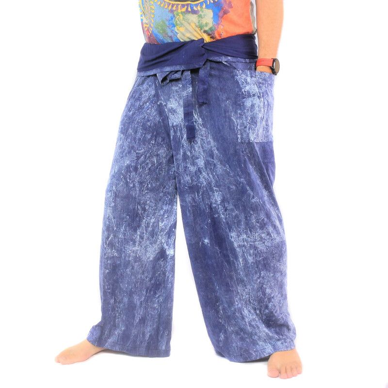 Thai Fisherman Pants "Stone Washed" XL - Soft and Stretchy Cotton for Maximum Comfort