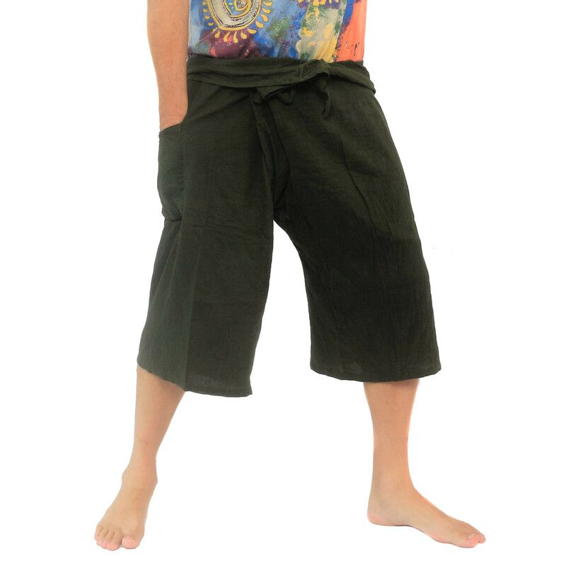 Pantalones de pesca tailandeses con largo Capri en muchos colores hechos de algodón