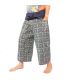 Thai fisherman pants from Chiang Mai, heavy cotton indigo print